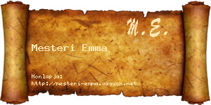 Mesteri Emma névjegykártya