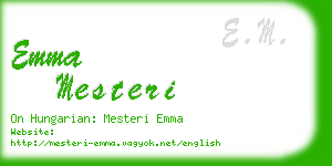 emma mesteri business card